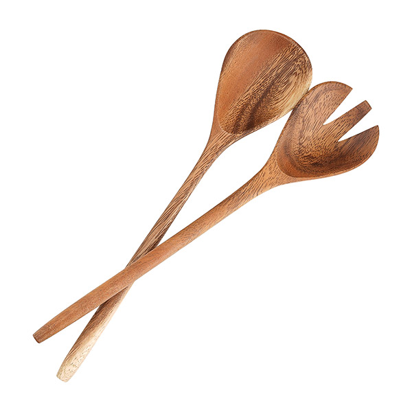 Salatbesteck 28cm schlank, Acaciaholz / CONTIGO Fairtrade Onlineshop