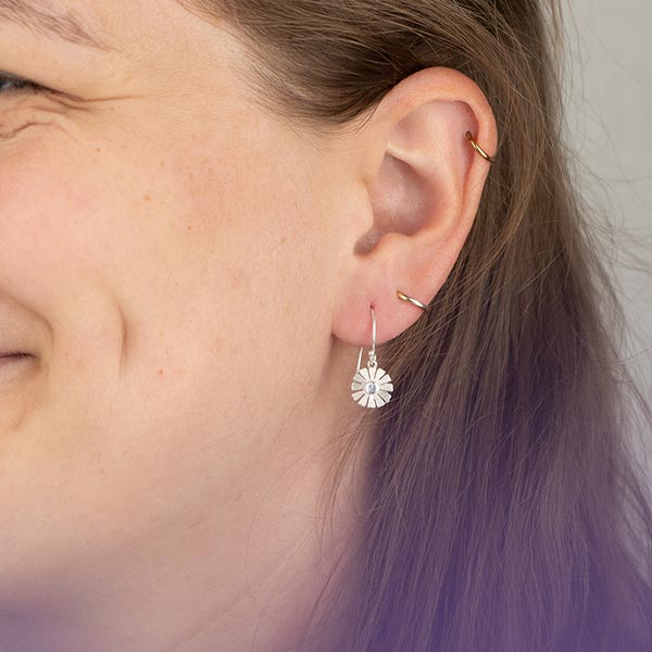 Ohrhänger MARGERITE, Silber / CONTIGO Fairtrade Onlineshop