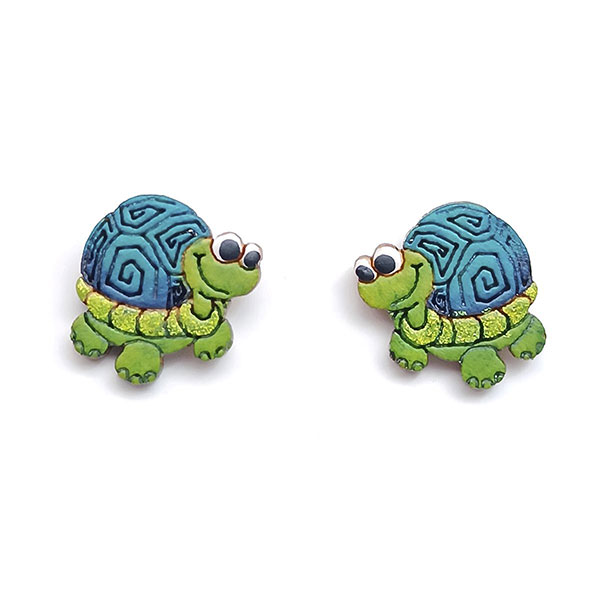 Ohrstecker SCHILDKRÖTE, Flaschenkürbis
