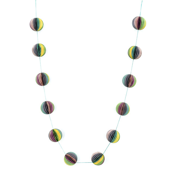 Girlande 150 cm, Origami RAINBOW pastell, Papierdeko, handgemacht