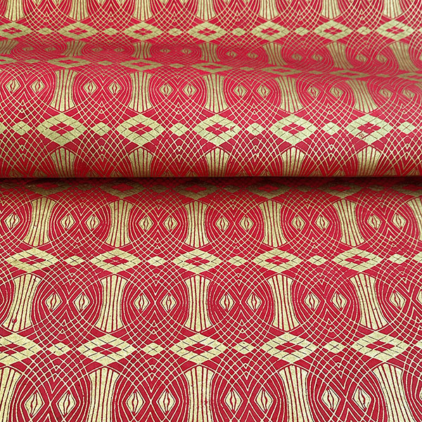 LOKTA Papierbogen, handgemacht, ART, rot-gold