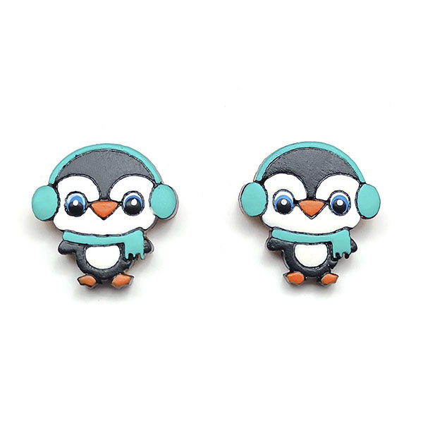 Ohrstecker PINGUIN, Flaschenkürbis