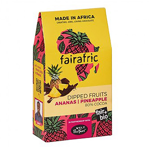 fairafric - Ananas in Zartbitterschokolade BIO100g / CONTIGO Fairtrade Onlineshop