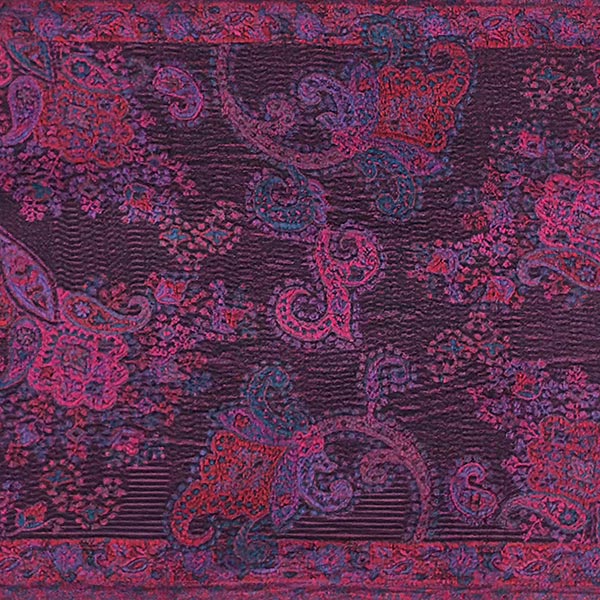 Schal PAISLEY pink-fuchsia-schwarz-mix, 165x35cm, Seide / CONTIGO Fairtrade Onlineshop