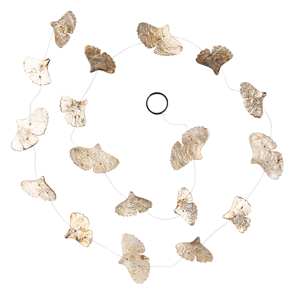 Dekostrang GINKGO 150cm gold, Capiz