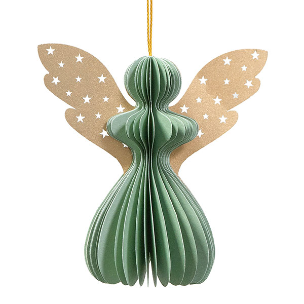 Papierdeko Engel Origami 7cm mintgrün, Sterne, Papier / CONTIGO Fairtrade Onlineshop