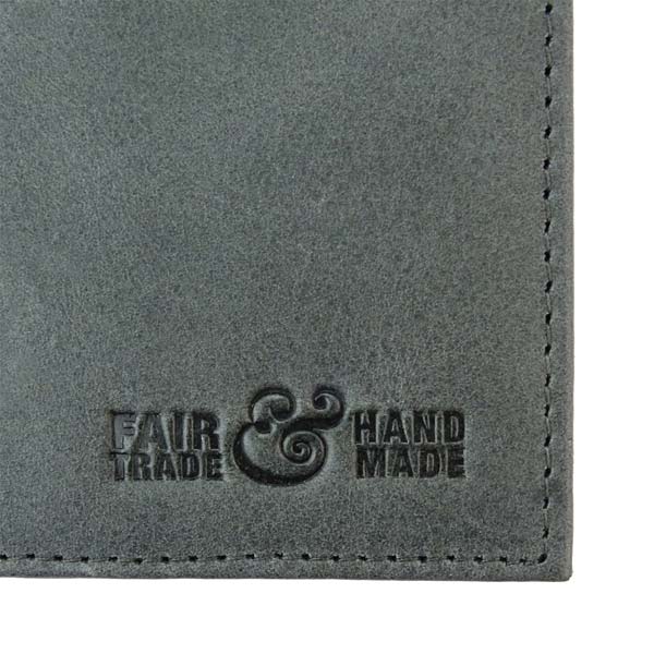 Börse VIENNA 9x10cm Vintage-schwarz RFID-secure, Rindsleder / CONTIGO Fairtrade Onlineshop