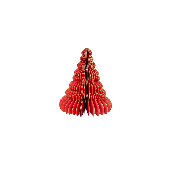 Weihnachtsbaum ORIGAMI 15 cm rot, Goldrand, Papier