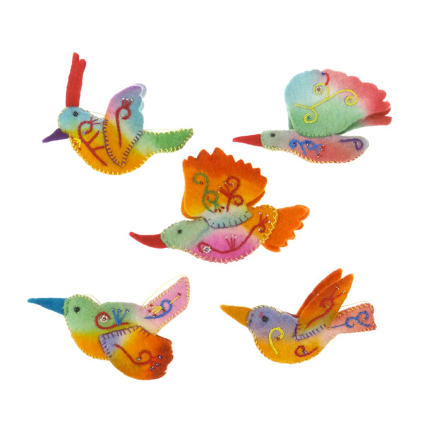 Dekoanhänger PARADIESVOGEL befüllbar (Stückpreis), Wollfilz