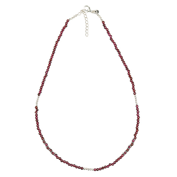 Halskette FILIGRAN Granat- und Silberperlchen / CONTIGO Fairtrade Onlineshop