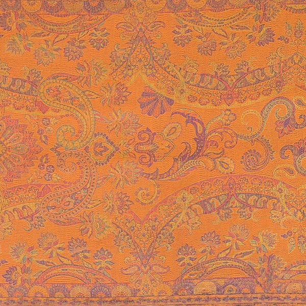 Schal PAISLEY, curry-violett-grün-mix, 190x54cm, Seide / CONTIGO Fairtrade Onlineshop