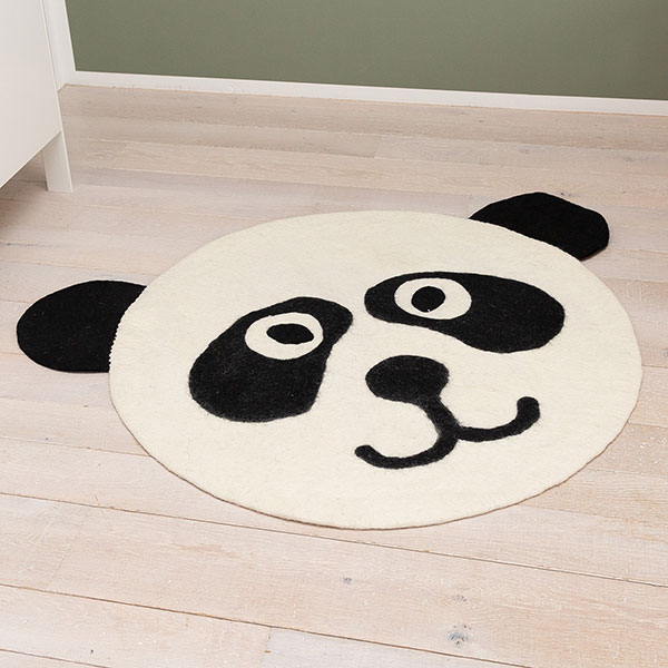 Kinderteppich PANDA 90cm, Wollfilz SONDERPREIS