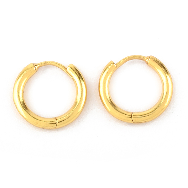 Ohrringe, Creole mini, 1,5cm, Mix&Match, 22K vergoldet / CONTIGO Fairtrade Onlineshop