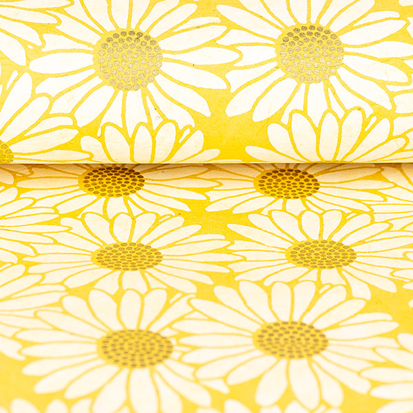 LOKTA Papierbogen, handgeschöpft, SONNENBLUME, gelb / CONTIGO Fairtrade Onlineshop