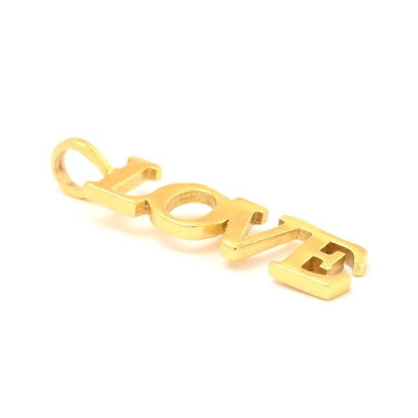 Anhänger, LOVE, Mix&Match, 22K vergoldet / CONTIGO Fairtrade Onlineshop