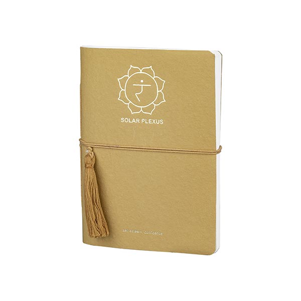 Notizbuch Chakra 18x13cm SOLAR PLEXUS, Recyclingpapier handgeschöpft / CONTIGO Fairtrade Onlineshop
