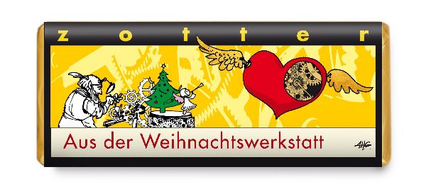 Zotter - Aus der Weihnachtswerkstatt 70g BIO / CONTIGO Fairtrade Onlineshop