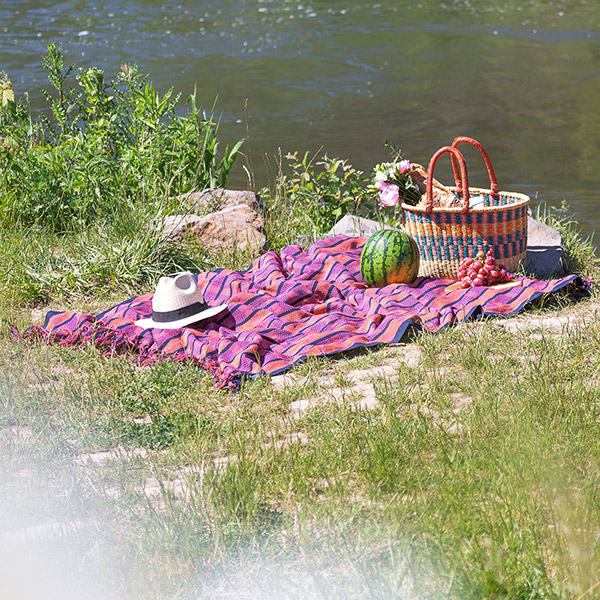 Picknickdecke TANGERINE 200x140cm, Baumwolle (recycelt)