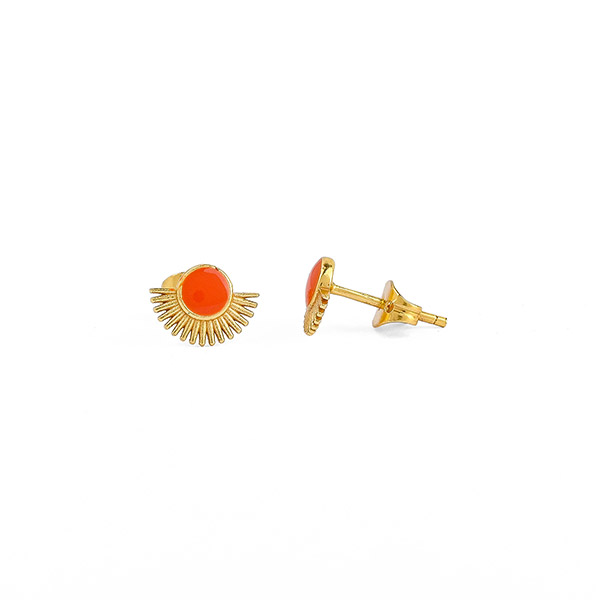 Ohrstecker SUNSET, 22K vergoldet / CONTIGO Fairtrade Onlineshop