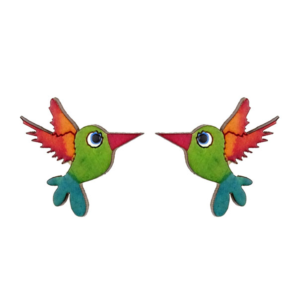 Ohrstecker KOLIBRI, Flaschenkürbis