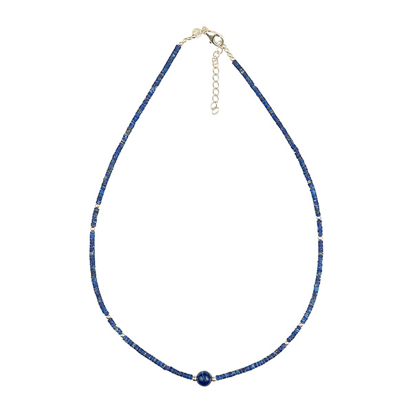 Halskette Lapis Silberperlchen mit Kugelperle / CONTIGO Fairtrade Onlineshop